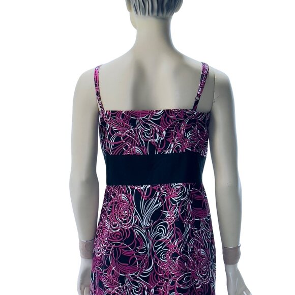 Ann Taylor LOFT Women Floral Print Strapless Dress Lined Pink Black Plus Size 18 - Picture 6 of 16